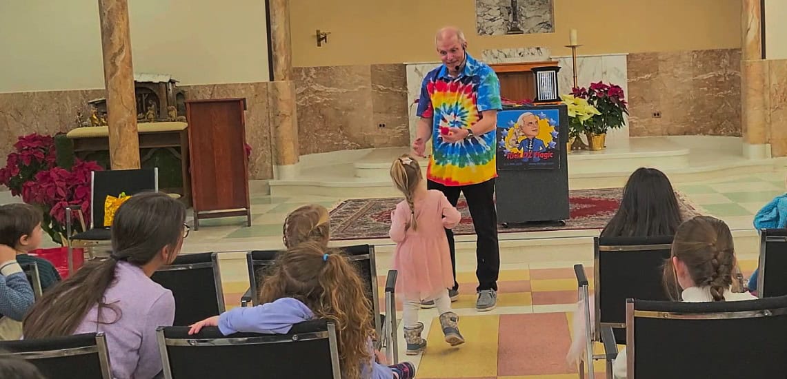 The birthday child is the star of Rick Deezie's birthday party magic shows